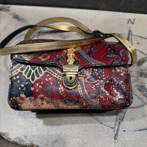 Patricia Nash Elegant Red and Gold Women's Clutch